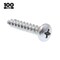 Prime-Line Sheet Metal Screw, #10 x 1 in, Zinc Plated Pan Head Phillips Drive, 100 PK 9020346 - alternate 3